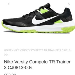 Nike Varsity Compete TR Trainer 3 CJ0813-004. Mens size 10.5